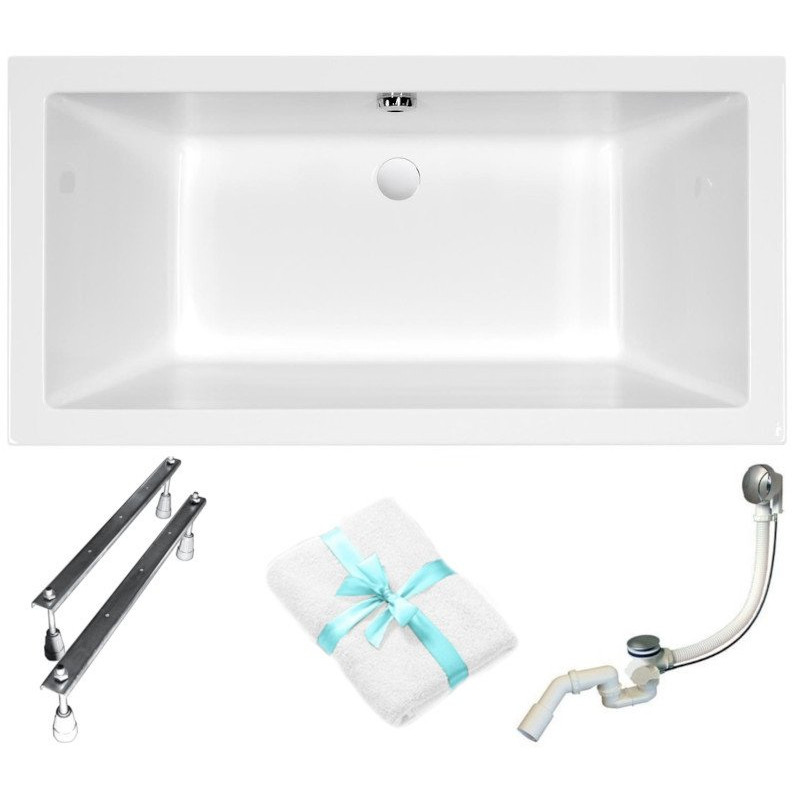 Cersanit Intro Wanna Akrylowa 150x75 z Syfonem i Nóżkami - Nowoczesny Styl i Komfort