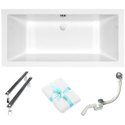 Cersanit Intro Wanna Akrylowa 160x75 cm z Syfonem i Nóżkami - Elegancja i Funkcjonalność