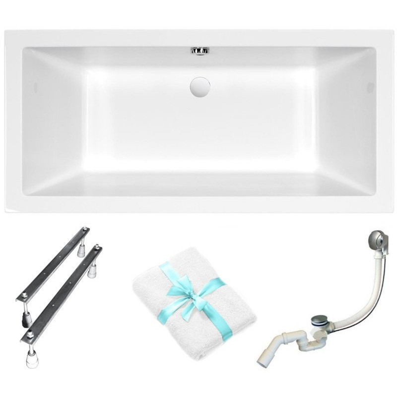 Cersanit Intro Wanna Akrylowa 160x75 cm z Syfonem i Nóżkami - Elegancja i Funkcjonalność