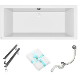 Cersanit Intro Wanna Akrylowa Prostokątna 180x80 z Syfonem i Nóżkami