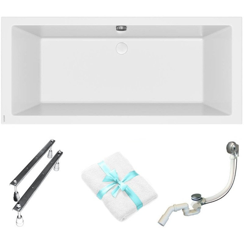 Cersanit Intro Wanna Akrylowa Prostokątna 180x80 z Syfonem i Nóżkami