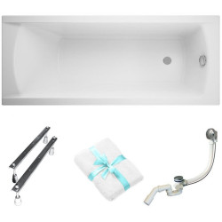 Elegancka Wanna Akrylowa Cersanit Korat 170x70 z Syfonem i Nogami, Uniwersalna!