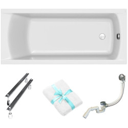 Akrylowa wanna Cersanit Korat 170x75, z syfonem i nogami - Twoje luksusowe spa w łazience!