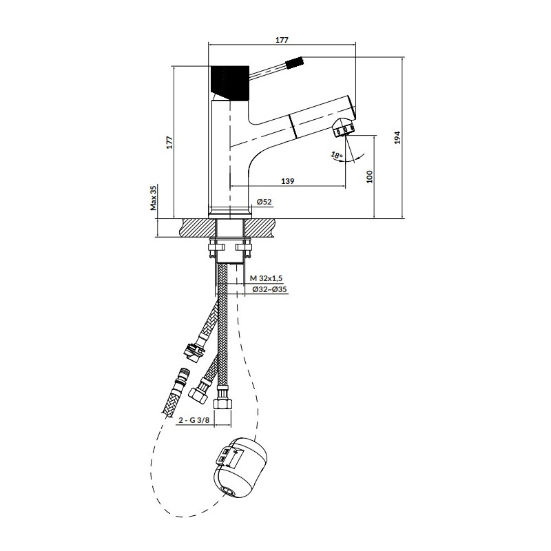 Bateria Umywalkowa z Wyciąganą Wylewką ZEN by Cersanit Chromowana, Unikalny Design i Technologia Water Save