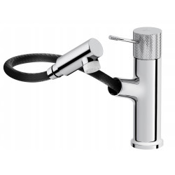 Bateria Umywalkowa z Wyciąganą Wylewką ZEN by Cersanit Chromowana, Unikalny Design i Technologia Water Save