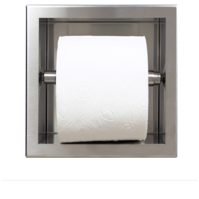 Uchwyt wnękowy na papier toaletowy Wall - Box Paper 1 Inox