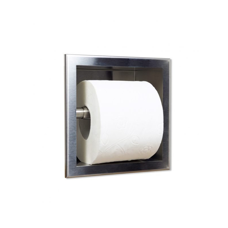 Uchwyt wnękowy na papier toaletowy Wall - Box Paper 1 Inox