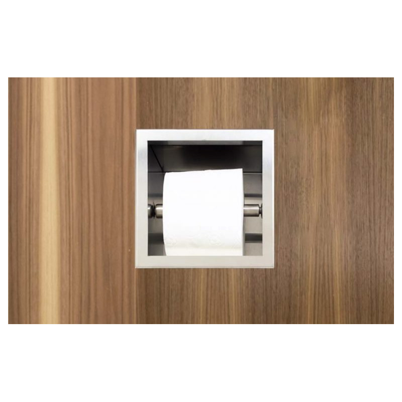 Uchwyt wnękowy na papier toaletowy Wall - Box Paper 1 Inox