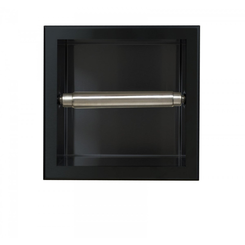 Uchwyt wnękowy na papier toaletowy Wall - Box Paper 1 Black