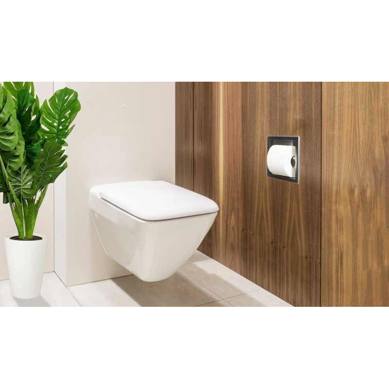 Uchwyt wnękowy na papier toaletowy Wall - Box Paper 1 Black