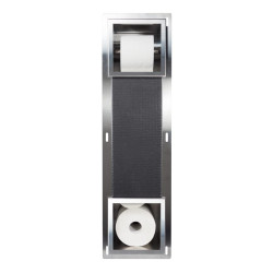 Uchwyt wnękowy na papier toaletowy z zapasem  Wall - Box Paper 2 Inox
