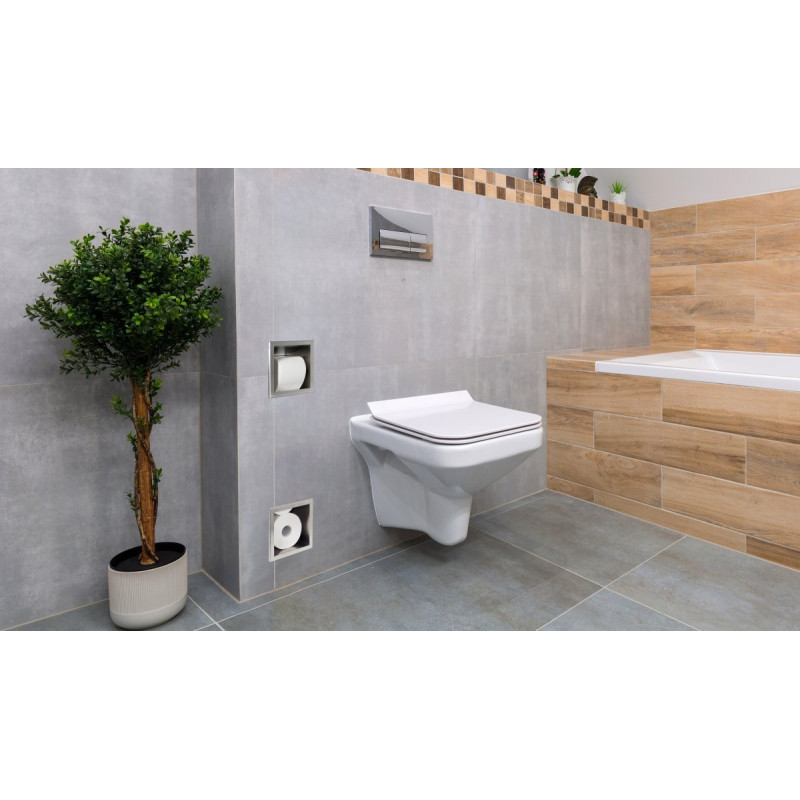 Uchwyt wnękowy na papier toaletowy z zapasem  Wall - Box Paper 2 Inox