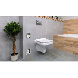 Uchwyt wnękowy na papier toaletowy z zapasem  Wall - Box Paper 2 Black