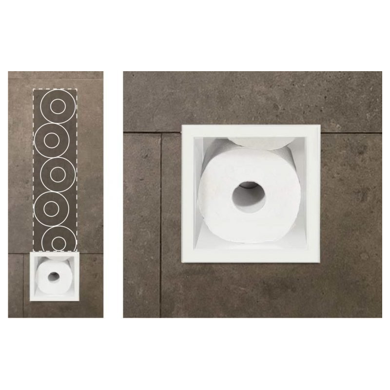 Półka wnękowa na papier toaletowy Wall - Box Paper 3 Black