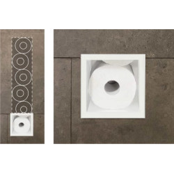 Półka wnękowa na papier toaletowy Wall - Box Paper 3 White