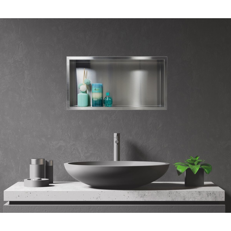 Półka wnękowa Wall - Box ONE 90x30x10 Inox