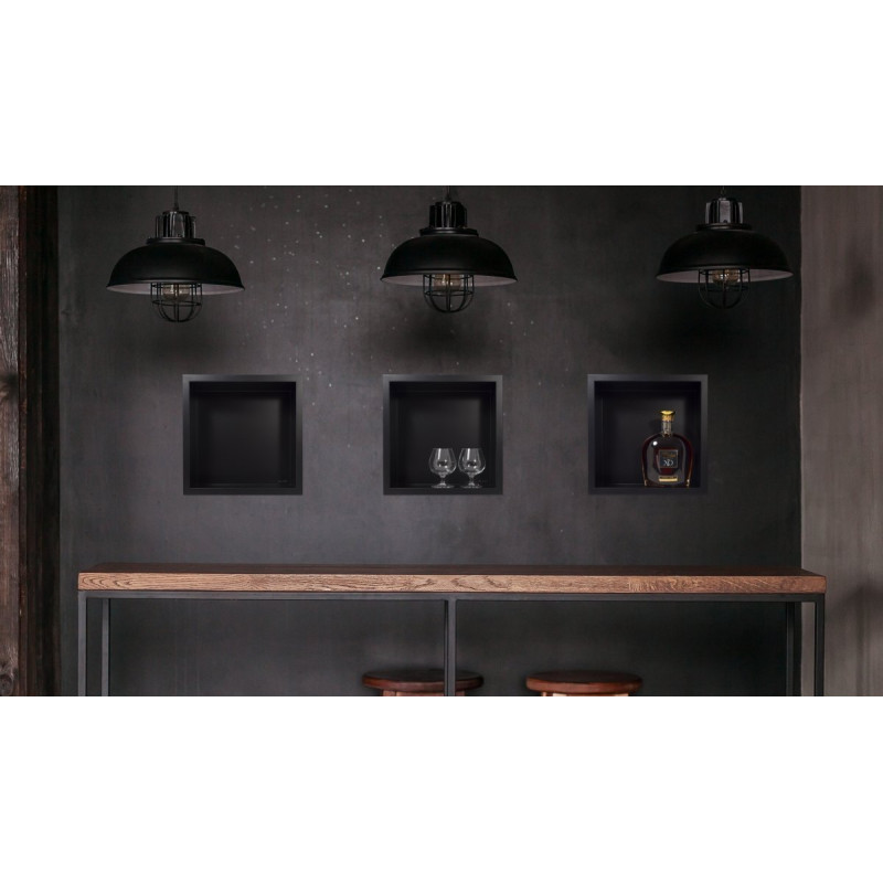 Półka wnękowa Wall - Box ONE 30x30x7 Czarna