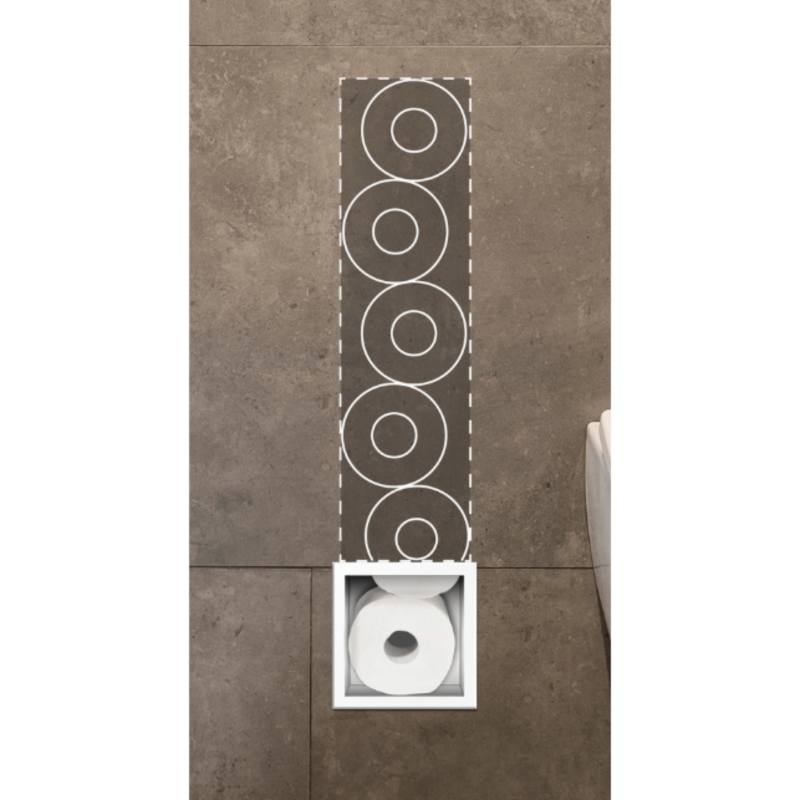 WALL-BOX PAPER-3 White - Magazynek na papier biały