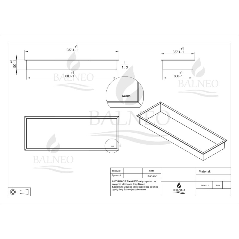 WALL-BOX ONE White - Półka pojedyncza biała 90x30x10 cm