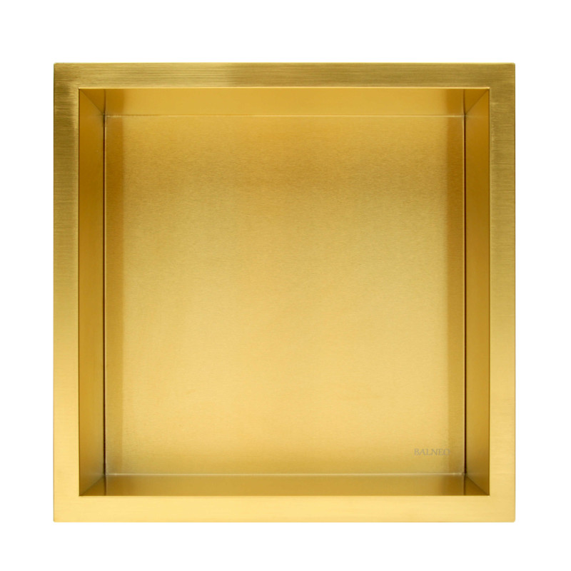 WALL-BOX ONE Gold / Brass - Półka pojedyncza złota 30x30x7 cm