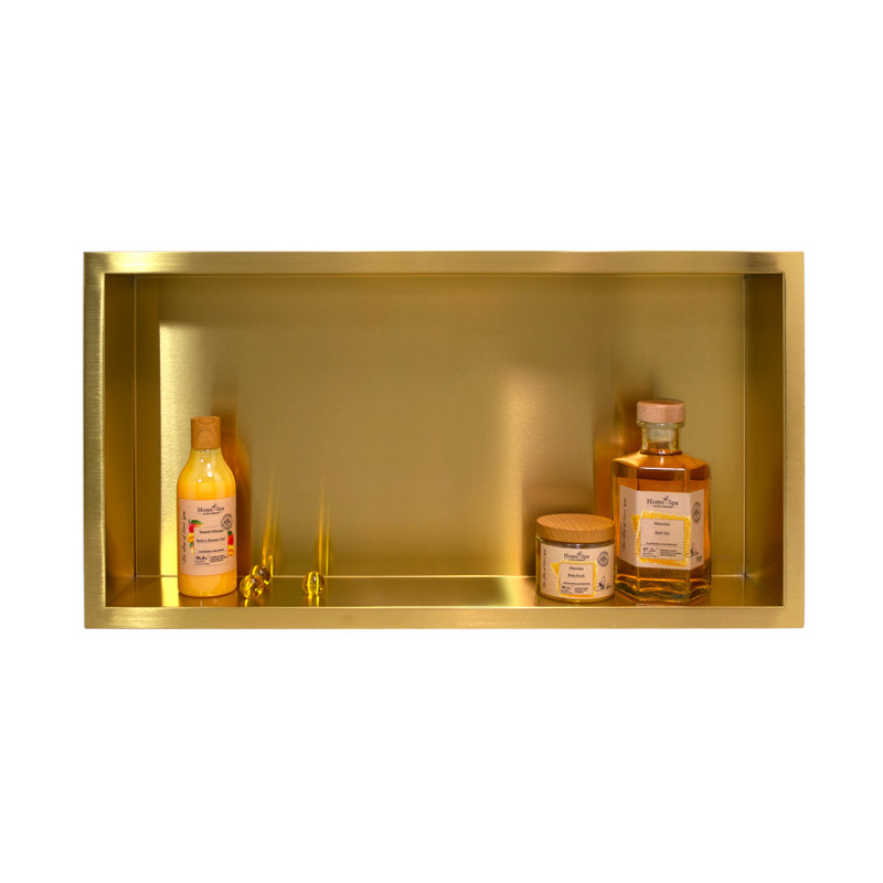 WALL-BOX ONE Gold / Brass - Półka pojedyncza złota 60x30x7 cm