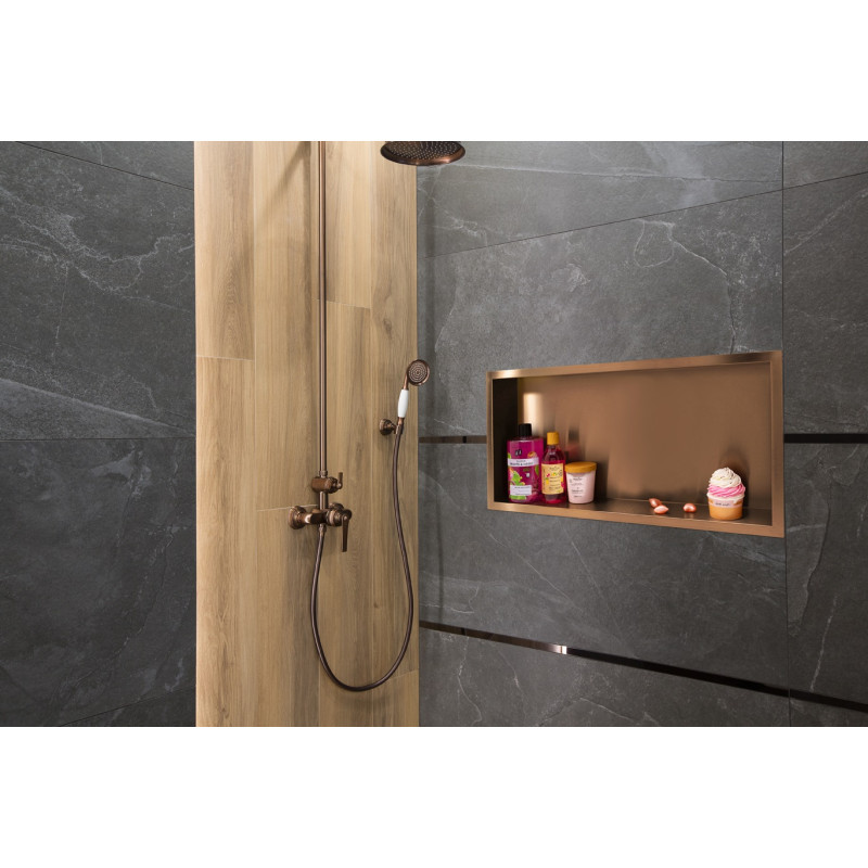 WALL-BOX ONE Copper - Półka pojedyncza miedziana 60x30x10 cm