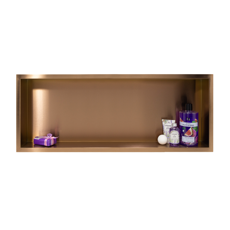 WALL-BOX ONE Copper - Półka pojedyncza miedziana 90x30x7 cm