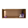 WALL-BOX ONE Copper - Półka pojedyncza miedziana 90x30x10 cm