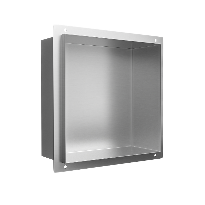 WALL-BOX NO RIM - Półka wnękowa bezramkowa INOX 30x30x10 cm