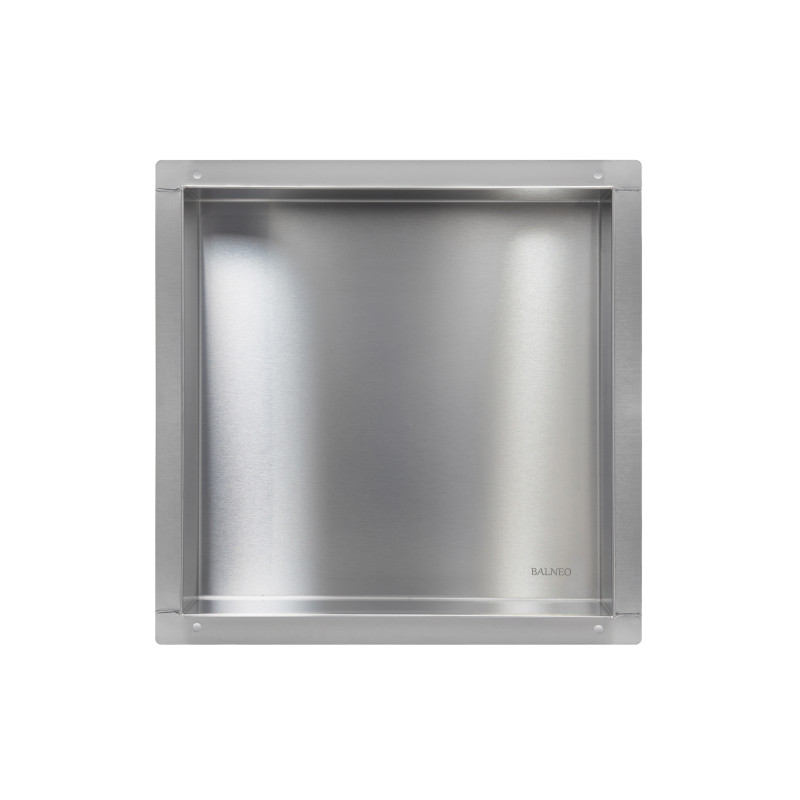 WALL-BOX NO RIM - Półka wnękowa bezramkowa INOX 30x30x10 cm
