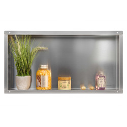 WALL-BOX NO RIM - Półka wnękowa bezramkowa INOX 60x30x7 cm