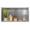 WALL-BOX NO RIM - Półka wnękowa bezramkowa INOX 60x30x7 cm