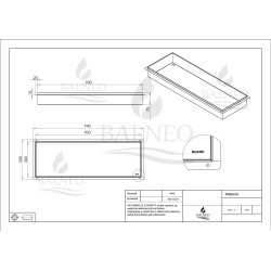 WALL-BOX NO RIM - Półka wnękowa bezramkowa INOX 90x30x7 cm