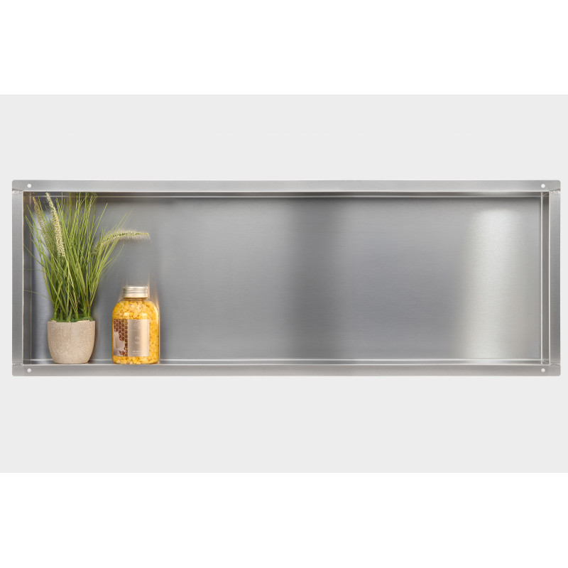 WALL-BOX NO RIM - Półka wnękowa bezramkowa INOX 90x30x10 cm