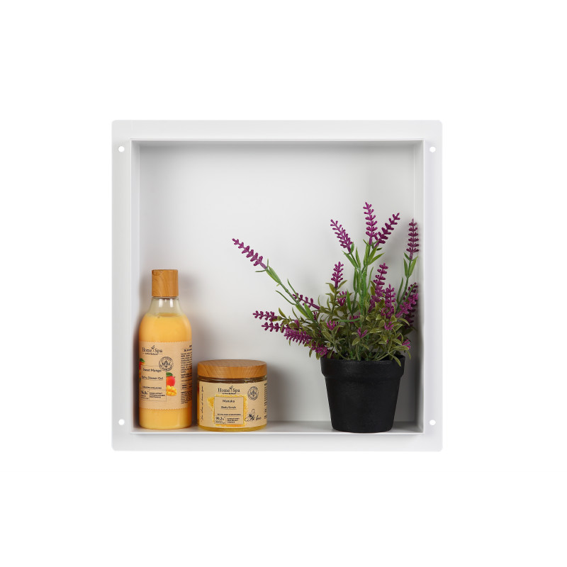 WALL-BOX No Rim White - Półka wnękowa bezramkowa biała 30x30x10 cm