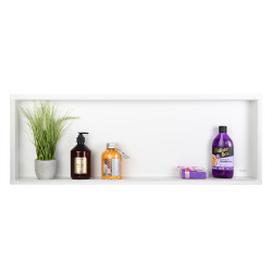 WALL-BOX No Rim White - Półka wnękowa bezramkowa biała 90x30x7 cm