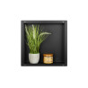 WALL-BOX No Rim Black - Półka wnękowa bezramkowa czarna 30x30x7 cm