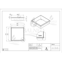 WALL-BOX No Rim Black - Półka wnękowa bezramkowa czarna 30x30x7 cm
