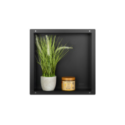 WALL-BOX No Rim Black - Półka wnękowa bezramkowa czarna 30x30x10 cm