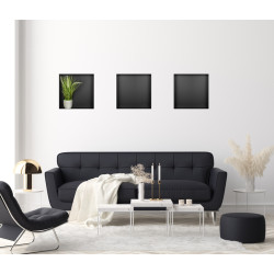 WALL-BOX No Rim Black - Półka wnękowa bezramkowa czarna 30x30x10 cm
