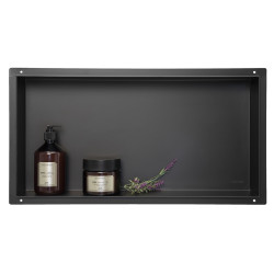 WALL-BOX No Rim Black - Półka wnękowa bezramkowa czarna 60x30x7 cm