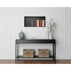 WALL-BOX No Rim Black - Półka wnękowa bezramkowa czarna 60x30x7 cm