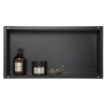 WALL-BOX No Rim Black - Półka wnękowa bezramkowa czarna 60x30x10 cm