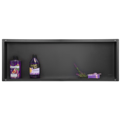 WALL-BOX No Rim Black - Półka wnękowa bezramkowa czarna 90x30x7 cm