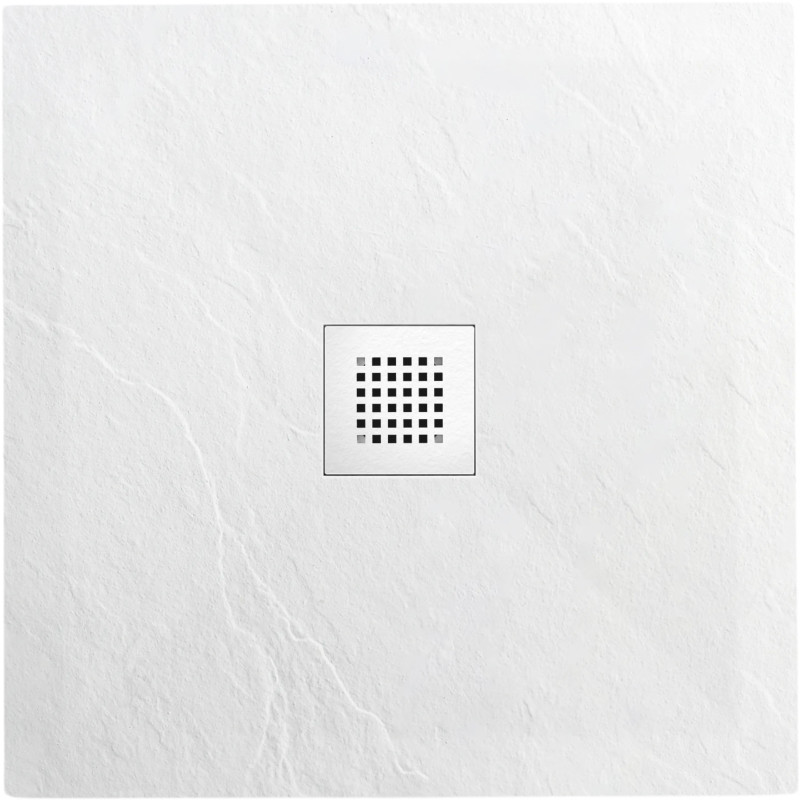 Stone Tray - Brodzik kompozytowy "F" Biały 90x90x2,5