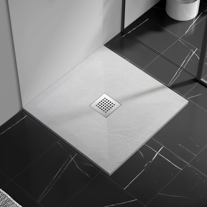 Stone Tray - Brodzik kompozytowy "F" Biały 90x90x2,5