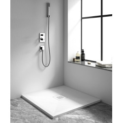 Stone Tray - Brodzik kompozytowy "F" Biały 80x110x2,5