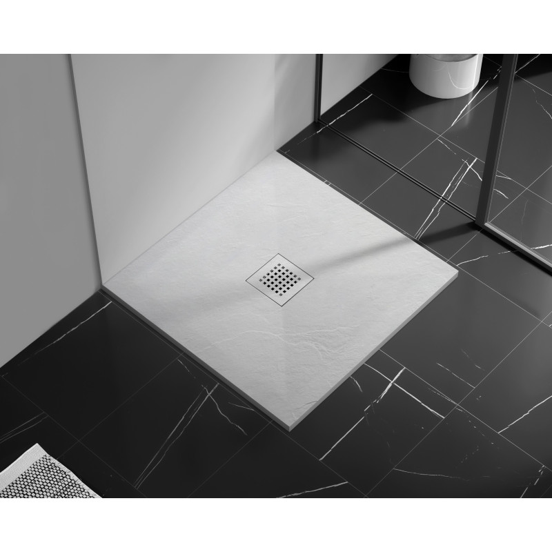 Stone Tray - Brodzik kompozytowy "F" Biały 90x110x2,5