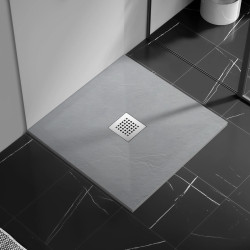 Stone Tray - Brodzik kompozytowy "F" Jasnoszary 90X90x2,5