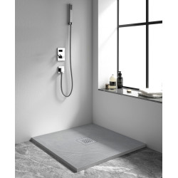 Stone Tray - Brodzik kompozytowy "F" Jasnoszary 80x120x2,5